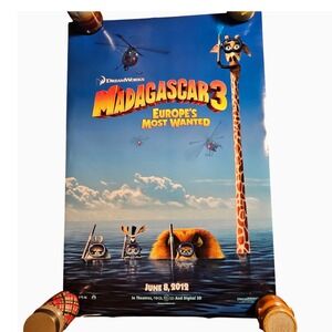 Madagascar 3 Europe's Most Wanted 2012‎ Movie Poster 27x40 DreamWorks D/S
